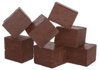 Heap cubes of chocolate