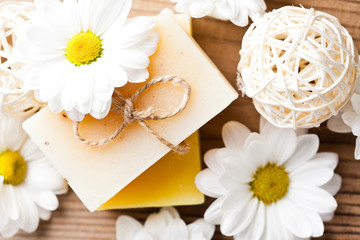 Obraz premium Natural cosmetics concept: soap for hands