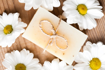 Fototapeta na wymiar Natural cosmetics concept: soap for hands