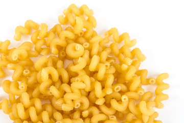 italian pasta (macaroni) isolated on white background