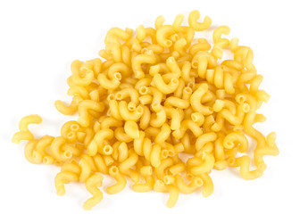 italian pasta (macaroni) isolated on white background