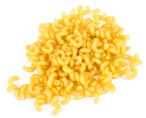 italian pasta (macaroni) isolated on white background