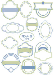 Set of ornate vector frames