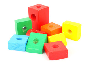 Fototapeta na wymiar wooden toy bricks