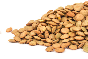 Lentils Isolated on White Background