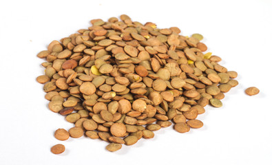 Lentils Isolated on White Background