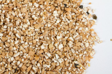 Pearl barley heap isolated on white