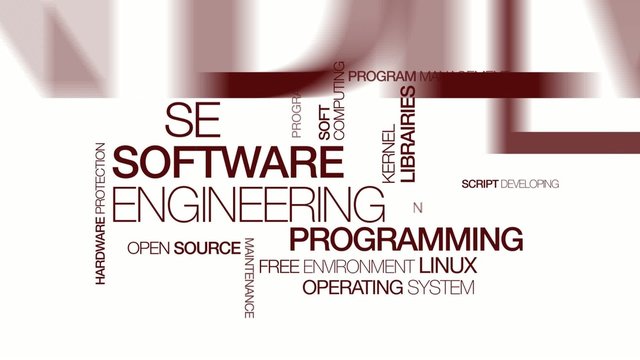 Programming SE Software Engineering tag cloud animation