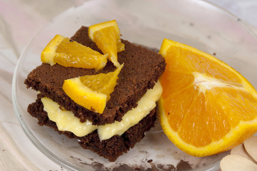 Chocolate Brownies at orange
