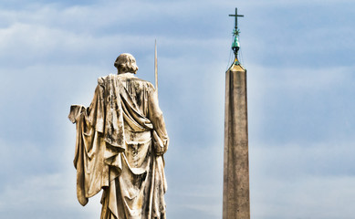 Detail from St. Peter's Square in the Vatican, Rome.