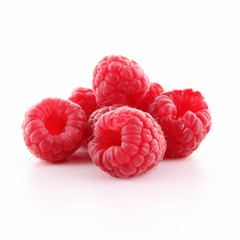 isolated raspberries