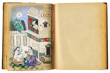 Old book with illustration
