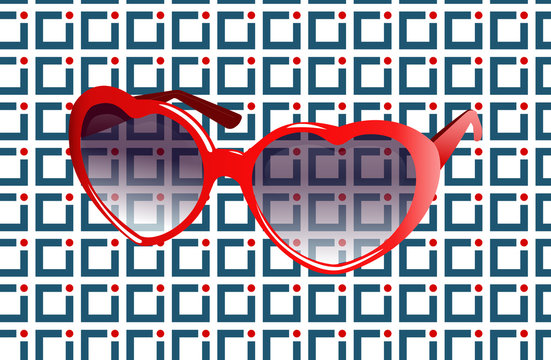 lunette coeur vintage