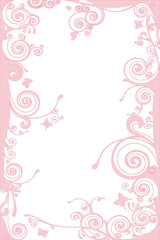 Fototapeta na wymiar pink background with butterflies
