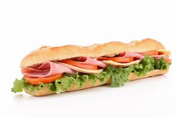 Fotobehang Snackbar geïsoleerde sandwich