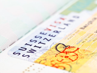 Switzerland VISA on passport