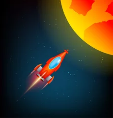 Photo sur Plexiglas Cosmos Illustration de fusée vectorielle