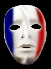 masque France drapeau français