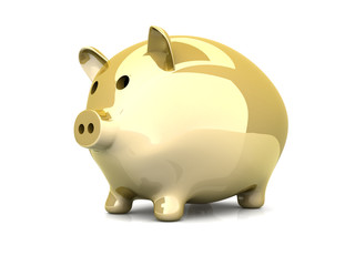 Goldenes Sparschwein