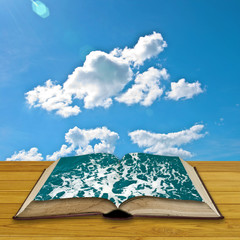 Open book to the sea