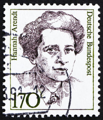 Postage stamp Germany 1988 Hannah Arendt, American Political Sci