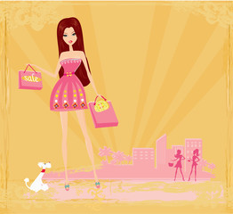 fashion girl Shopping