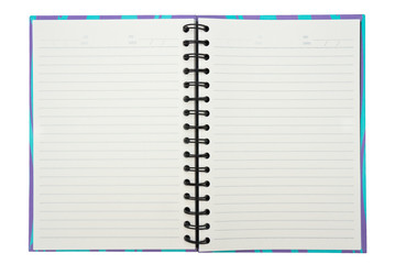 colorful notebook isolated on white background