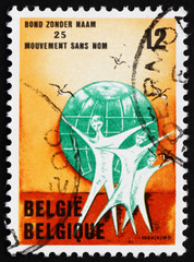Postage stamp Belgium 1984 Family, Globe, Birds
