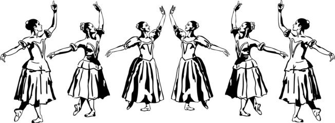 girl's ballerina standing in a pose