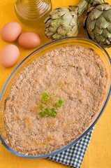 Artichoke Pie. Torta salata ai carciofi.