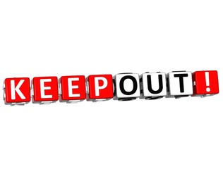 3D Keep Out Cube text