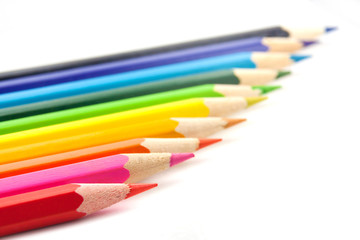 Color pencils isolated on a white