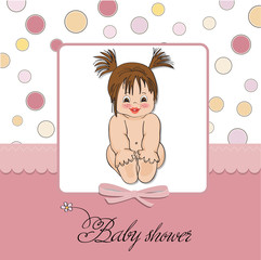 baby girl shower card