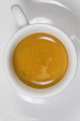 Coffee cup, top view
