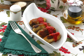 Polpette di melanzane Albóndigas de berenjena 肉丸茄子