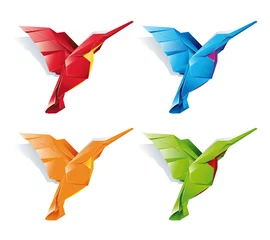 Stickers pour porte Animaux géométriques Oiseau