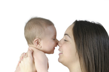 Baby with his mother