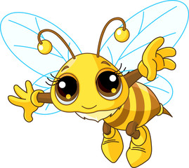 Cute Bee flying