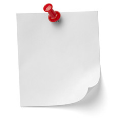 push pin and note paper office business