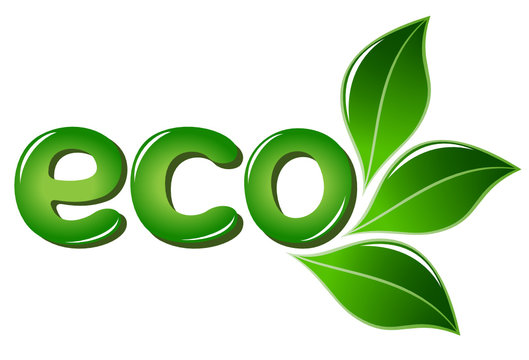 Eco sign with leafs