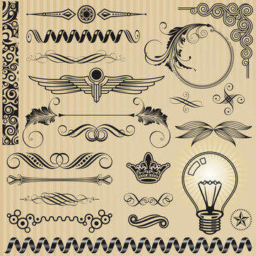 Ornamental design elements and page decoration.