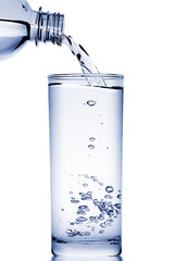 water poured into glass