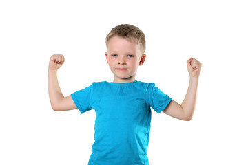 little boy in studio