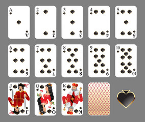 Playing cards - spade suit