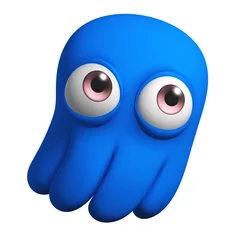Printed kitchen splashbacks Sweet Monsters blue octopus