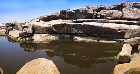 Lake on Tungabhadra river in Hampi