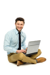 Man using laptop