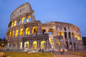 Rome - colosseum in evening