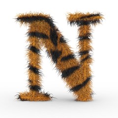 Texteffekt Haare Tiger N