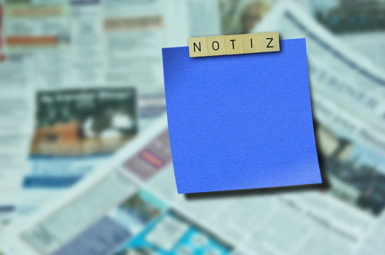 Notiz und Zeitung